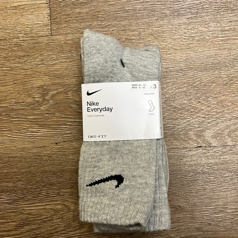Men’s Nike Socks Gray 3 Pack